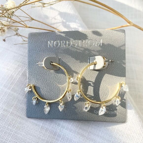 Nordstroms gold cubic zircon earrings 💛 - Picture 1 of 3